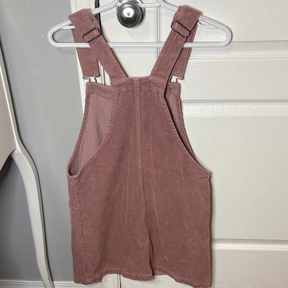 Stylish Pink Corduroy Mini Dress - Picture 5 of 5
